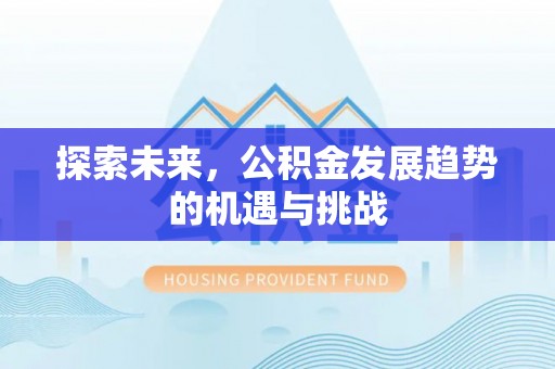 漳州探索未来，公积金发展趋势的机遇与挑战