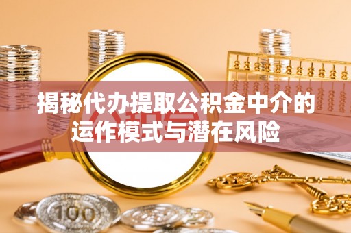 漳州揭秘代办提取公积金中介的运作模式与潜在风险